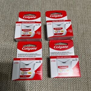 4X Colgate Waxed Flavor Free Dental Floss‎ 50 M Each,
